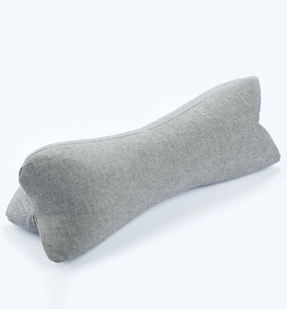 Buckwheat Pillow Neck Roll Bolster, Buckwheat Hulls Filling Neck Support Pillows, Adjustable Firmness Neck Pain Relief for Back Sleepers, Breathable Comfortable Covers, Grey 15 X 5 Inches - color: Grey