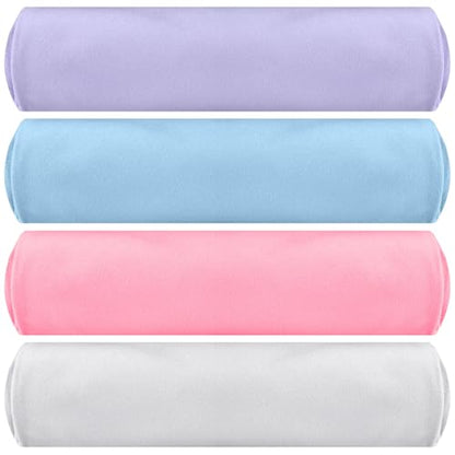 Breling 4 Pack 72 x 24 Inch Microfiber Non-Slip Hot Yoga Towels, Multicolor - color: Purple, Pink, Blue, White