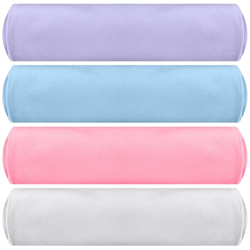 Breling 4 Pack 72 x 24 Inch Microfiber Non-Slip Hot Yoga Towels, Multicolor - color: Purple, Pink, Blue, White