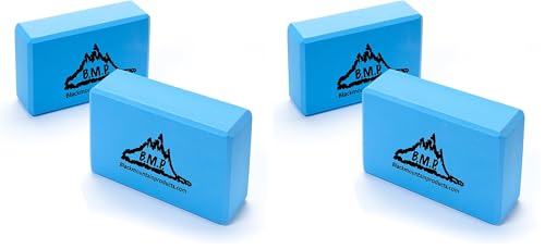 Black Mountain Products Yoga Blocks - color: Blue, size: 3x6x9-Inch (Pack of 2)