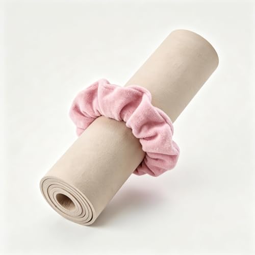 Yoga Mat Scrunchie - Holds Your Yoga Mat in Style - Durable & Elasticity Fabric - Fits All Standard Yoga Mats - color: Pink