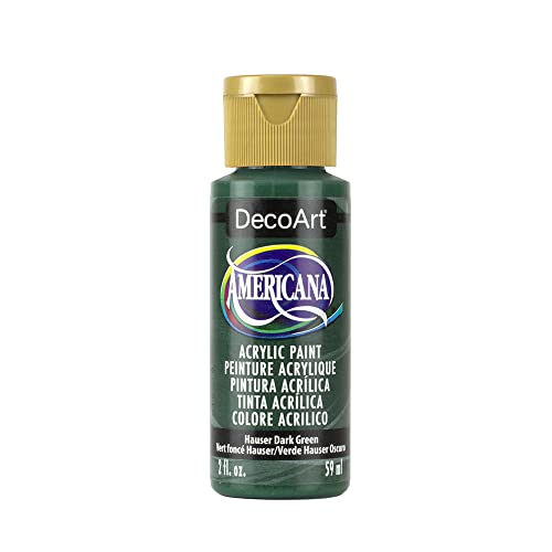 DecoArt Americana Acrylic Paint, 2-Ounce, Hauser Dark Green - color: Hauser Dark Green, size: 2 Fl Oz (Pack of 1)