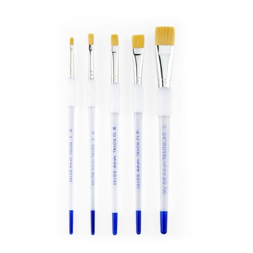 Royal & Langnickel SG-304 5 Piece Flat Brush Set