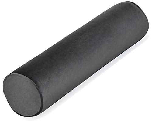 Tinbolunce Memory Foam Round Neck Pillow for Sleeping, Neck Pain Relief, Side Back Stomach Sleeper, Car or Office Chair Sofa,Cervical Bolster Length 24" x 6" Diameter (Dark Gray) - color: Dark Gray, size: 24X6