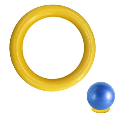 2 Pack Yoga Ring, High Strength PVC Yoga Circle for Women & Men, Non-Slip Smooth Surface, Home Gym Fitness Accessories for Balance Stretching Shaping(Gray&Yellow)