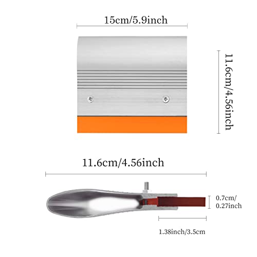 Worown 6 Inch Handle Screen Printing Squeegee, 75 Durometer Ink Scraper, Aluminum Ink Scraper for Screen Printing - color: Aluminum, size: 6 Inch