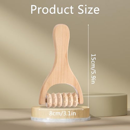 Abeillo 3Pcs Wood Therapy Massage Tools Wooden Massage Rollers, Hand Massage Tools Manual Muscle Roller Stick for Relaxes Thigh, Leg, Hands Full Body Muscle Men Women - style: Style B