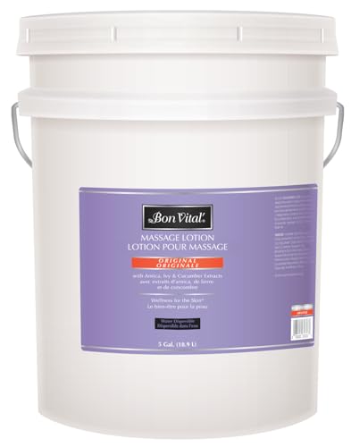 Bon Vital Original Massage Lotion, 5 Gallon Pail, Lightweight, Non-Greasy - size: 5 Gallon