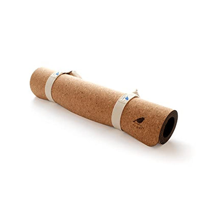 Cork Yoga Mat Lightweight, Soft, Travel Yoga Mat, Non Slip for Hot Yoga, Premium, 100% Recycled Cork - 72" x 24", 5mm Thick, 2.5lbs,