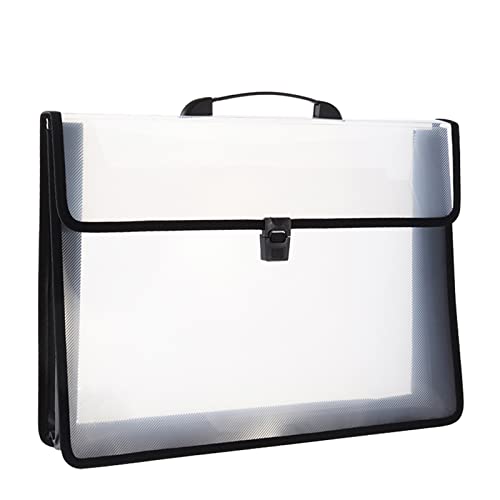 12x16.5 Art Portfolio Case A3 PP Plastic Transparent Black Pack of 1 | Oxford Cloth Edge Waterproof Fits 11x14 Photo Prints and Art Paper - color: Black