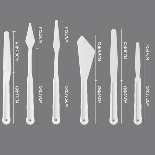 36PCS Plastic Palette Knives Oil Painting Texture Scrapers Smearing Scratching Tools for Layered Coloring and Watercolor Painting