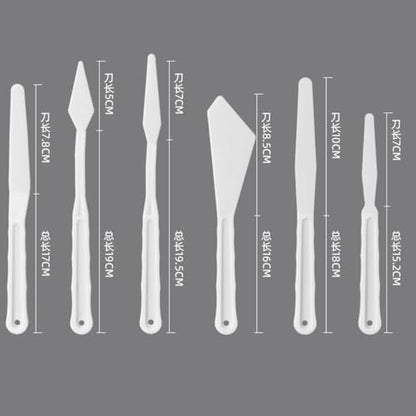 36PCS Plastic Palette Knives Oil Painting Texture Scrapers Smearing Scratching Tools for Layered Coloring and Watercolor Painting