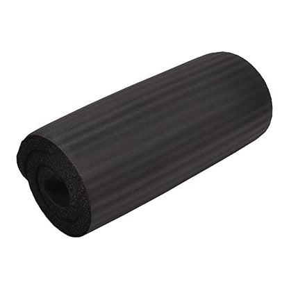 Fitvids All Purpose 1/2-Inch Extra Thick High Density Anti-Tear Exercise Yoga Mat and Knee Pad with Carrying Strap, Multiple Colors - color: Black