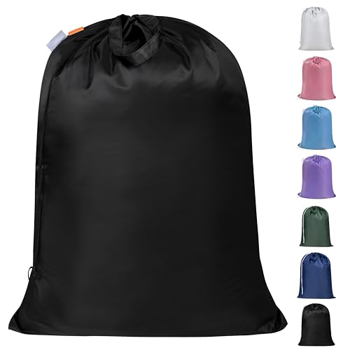 Polecasa Extra Heavy-Duty Laundry Bag with Handles, Black, 28x36" - color: Black, size: 28" x 36" | 1 Pack
