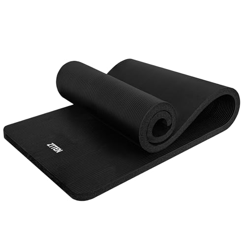 Yoga Mat 1'' Thick - Non-slip & Strong Support - Gymnastics, Exercise & Workout Mat for Home Gym, Yoga, Pilates, Stretching, and Fitness