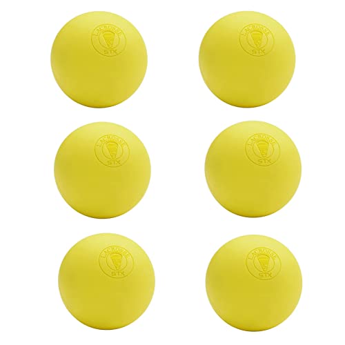 STX Official Lacrosse Balls - color: Yellow, size: 6 Balls