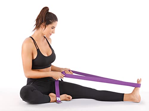IUGA Yoga Blocks 2 Pack With Strap Non Slip High Density 9"x6"x3" Solid & Cork Yoga Block With Yoga Strap to Improve Strength Balance for Yoga Pilates Meditation