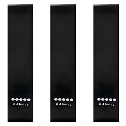 Ring Resistance Bands, X-Heavy Heavy Duty Total Body Fitness Exercise Bands - color: Black