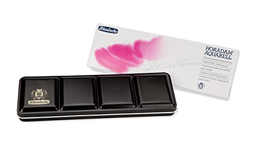Schmincke - HORADAM AQUARELL color box with 12 finest watercolors, 74312097, metal box, painting set, 12 x 1/1 pans - style: 12 x 1/1 pans