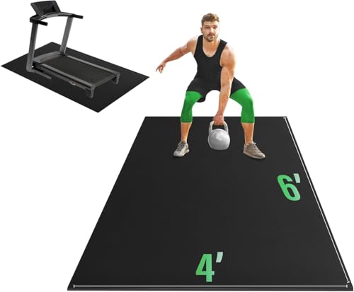 YES4ALL Exercise Mat for Home Gym, Fitness Workout Mats - style: B. Rubber Large Exercise Mat