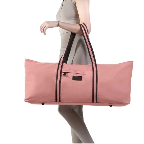 Large Yoga Mat Tote Sports Gym Pilates Carrier Shoe Bag for Women - color: Pink