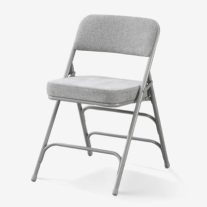 Folding Chair Fabric Padded Seat Indoor Single Foldable Chair Grey - color: Gray X1