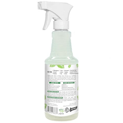Mighty Mint Mold & Mildew Stain Remover Spray, Rapid Clean for Bathroom, Kitchen, Hard Water, Outdoors, Natural Peppermint Scent, 16oz