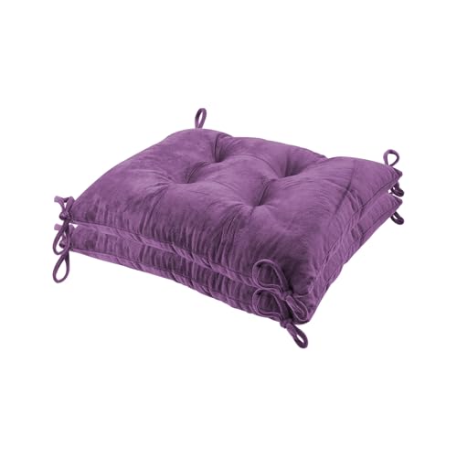 Square Pillows Seating, Thick Meditation Floor Pillow,Flexible Large Pillows Seating,2PCS Color Chair Pads Cushions,Square Floor Pillows for Game Yoga Violet, 30 * 45cm/11.81 * 17.71" - color: Violet, size: 30*45cm/11.81*17.71"