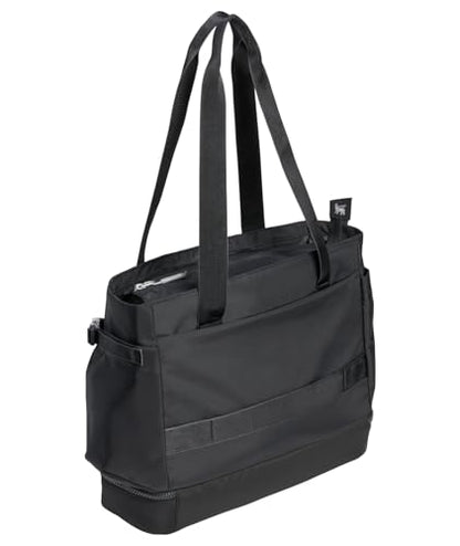 STANLEY Vitalize Tote| Gym, Work & Travel Bag with Laptop Sleeve | Expandable Bottom Compartment | Tumbler & Water Bottle Pockets | Durable Recycled Fabric | Black - color: Black, size: Tote
