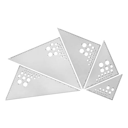 Alumicolor Aluminum 12 Inch Calibrated Drafting Triangle, 45/90 Degree