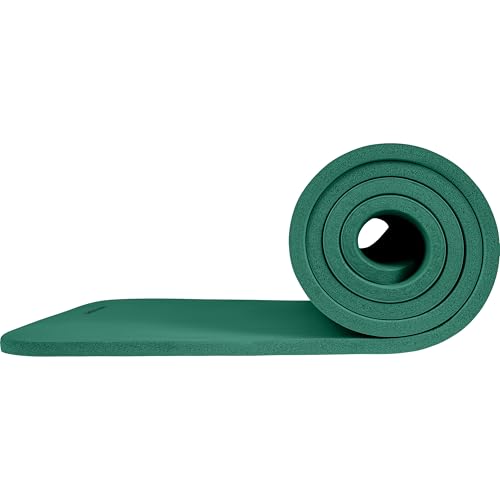 Retrospec Solana Yoga Mat Thick 1/2in Non-Slip Workout Mat with Nylon Strap - 72x24in Exercise Mat for Pilates, Stretching & Fitness - BPA Free, Easy Clean - color: Elm Green