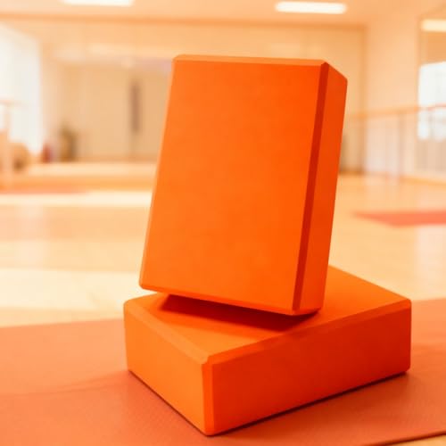 Non-Slip High-Density Yoga Foam Block – Balance & Support for Yoga, Pilates & Meditation - color: Orange