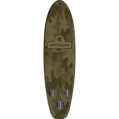 Retrospec Weekender Inflatable Stand Up Paddle Board Includes Paddle, Pump, and Accessories 10’6” Lightweight iSUP, Puncture Resistant Inflatable Paddle Board for Adults - color: Wetlands Camo