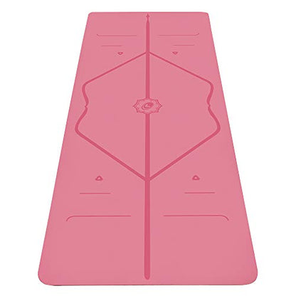 Liforme Travel Yoga Mat - Patented Alignment Design, Advanced Non-Slip Grip - color: Pink