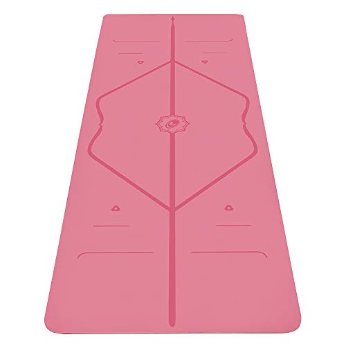 Liforme Travel Yoga Mat - Patented Alignment Design, Advanced Non-Slip Grip - color: Pink