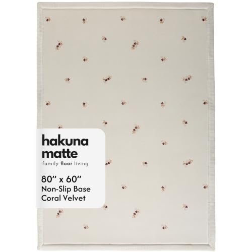 Hakuna Matte CloudSoft Baby Play Mat for Floor 60" x 80" Flowers - color: Flowers, size: 60" x 80"