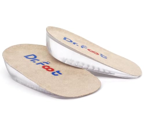 Dr.Foot Height Increase Insoles, Heel Cushion Inserts, Heel Lift Inserts for Leg Length Discrepancies - color: Beige, size: Small (1" Height)