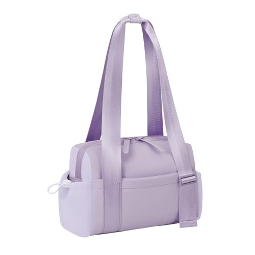 Mini Gym Bag for Women Girls Small Gym Tote Bag with Wet Compartment Waterproof Travel Duffle Bag Cute Workout Sport Bag - color: Purple-12in