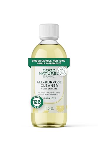 Good Natured Brand All-Purpose Cleaner Concentrate | 8oz makes 128oz | Lemon Essential Oil | 16X Concentrated Natural Multi-Surface Cleaner - size: 8 Fl Oz