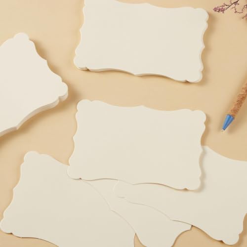 50 Pack Blank Kraft Greeting Cards, Cream, 4x6IN | Thick Cardstock Paper, For DIY Gift Cards, Menus, Baby Shower Invitations, Wedding Invitations - color: Cream, size: 4x6IN