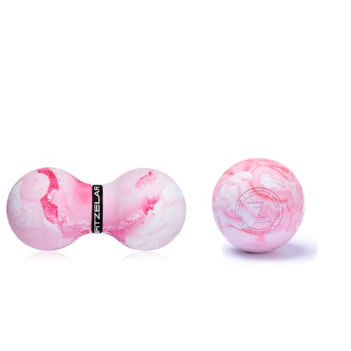 FITZELAR Massage Lacrosse Balls for Myofascial Release, Quality Certification, Massage Deep Tissue for Back and Shoulder, Trigger Point Therapy, Muscle Knots, Relieving Muscle Pain (2Pink) - color: 2pink