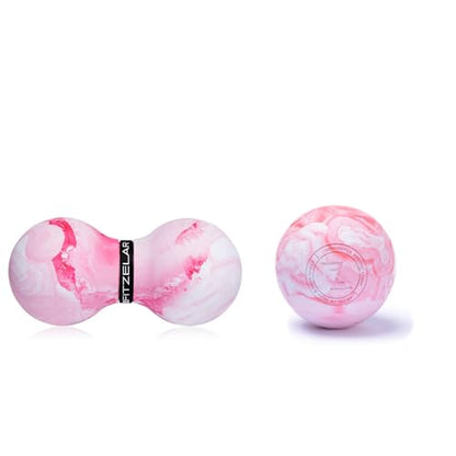 FITZELAR Massage Lacrosse Balls for Myofascial Release, Quality Certification, Massage Deep Tissue for Back and Shoulder, Trigger Point Therapy, Muscle Knots, Relieving Muscle Pain (2Pink) - color: 2pink