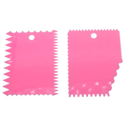 FDXGYH Clay Scraper Set 6pcs Pottery Clay Sculpture Knife Plastic Scraping Handle Carved Industrial DIY Clay Texture Scraper Tool (Pink)