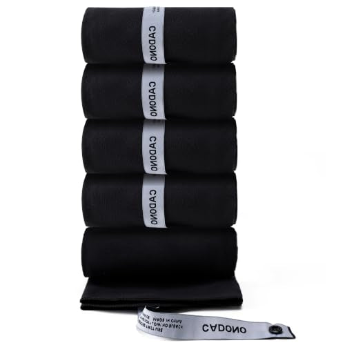 CADONO Microfiber Workout Towels,Gym Towels,Workout Sweat Sports Towel - color: Black