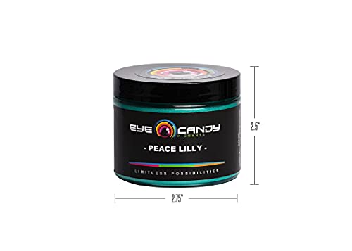 Eye Candy Pigments Premium Green Mica Powder - Peace Lilly (50gr) - for Epoxy, Resin, Soap, Paint, Woodworking, Acrylic Pouring, Bath Bombs, Fishing Lures - DIY Arts and Crafts Additive - color: Peace LIlly