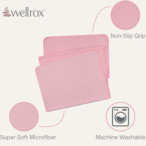 Wellrox Microfiber Yoga Mat Towel with Grip – Ultra Absorbent, Super Soft, and Quick Dry Hot Yoga Towel Non Slip for Pilates, Bikram, and Fitness Workouts (74” x 26”, Pink) - color: Pink