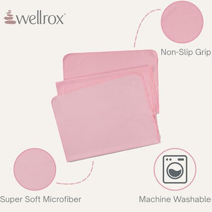 Wellrox Microfiber Yoga Mat Towel with Grip – Ultra Absorbent, Super Soft, and Quick Dry Hot Yoga Towel Non Slip for Pilates, Bikram, and Fitness Workouts (74” x 26”, Pink) - color: Pink