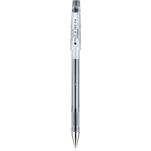 PILOT G-Tec-C Gel Ink Pens, Ultra Fine Point (0.4mm), Black Ink, 12-Pack - color: Black Ink, size: 1 Count (Pack of 1), style: Ultra Fine Point