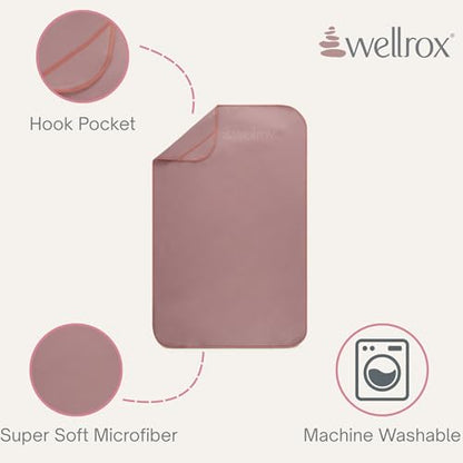 Wellrox Microfiber Yoga Hand Towel – Super Soft, Quick-Dry, Non Slip Yoga Towel for Hot Pilates, Gym & Workouts (26.5" x 16") - color: Rose