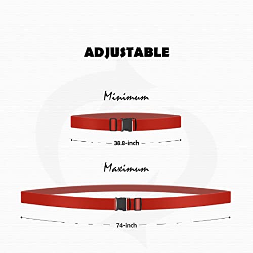 2pcs 74″×2″Luggage Straps for Suitcases,Adjustable Suitcase Straps and Heavy Duty Strap Buckle Packing Straps Travel Accessories,Red - color: Red 2PCS
